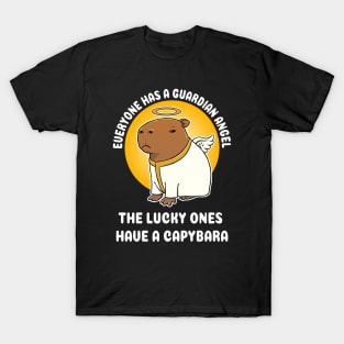 Everyone has a guardian angel the lucky ones have a Capbara Cartoon T-Shirt